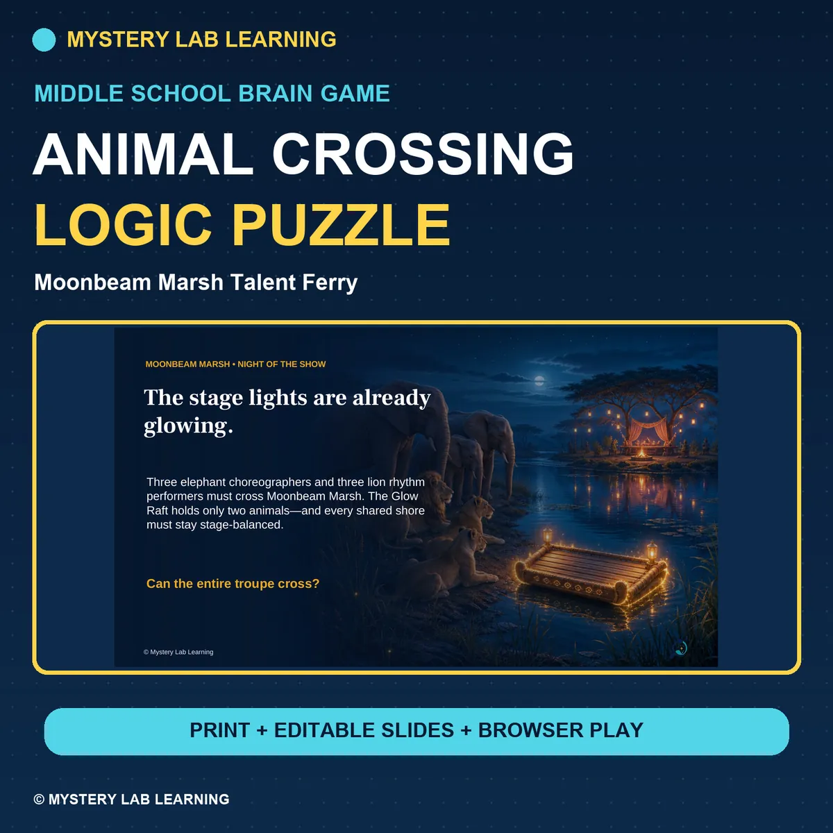 Animal River Crossing Logic Puzzle cover